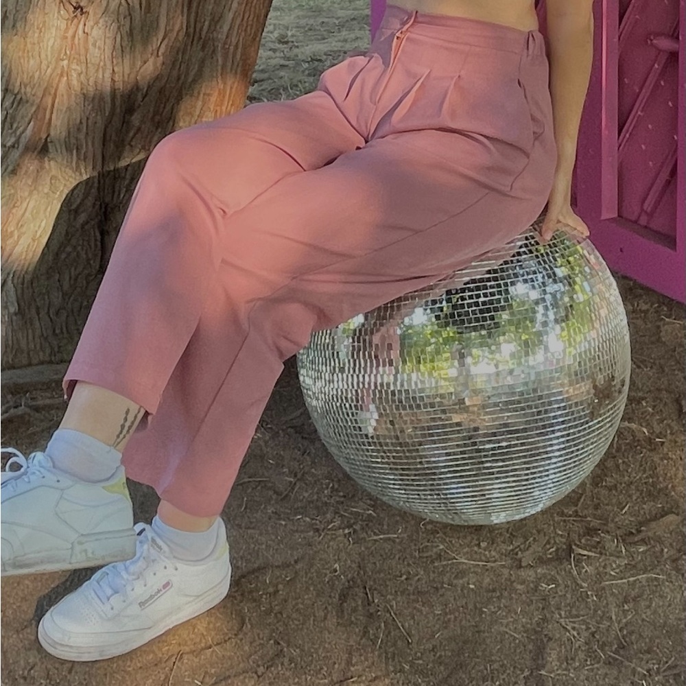 Simons and APRIL dusty pink trousers